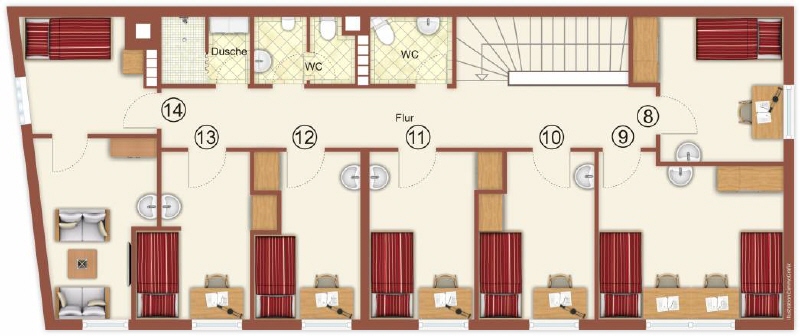 Grundriß Zimmer 9
